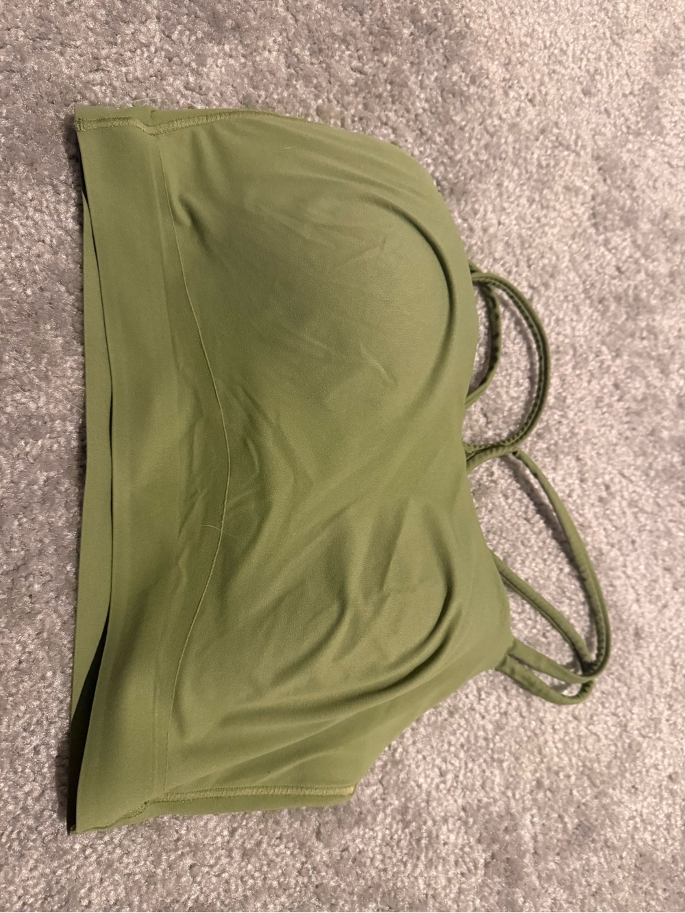 Light Olive Green Seamless soma sports bra with Double Straps